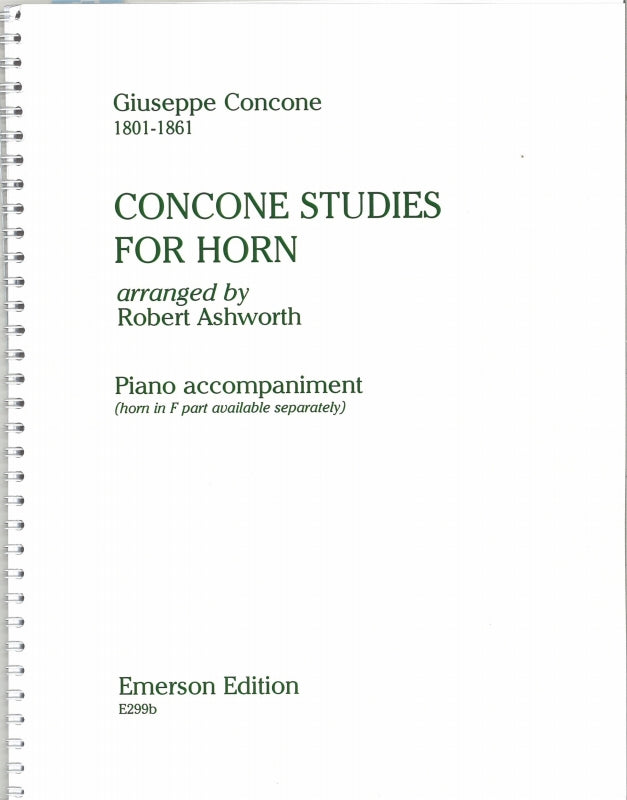 Concone, Concone Studies: Piano accomp. (Emerson Edition)