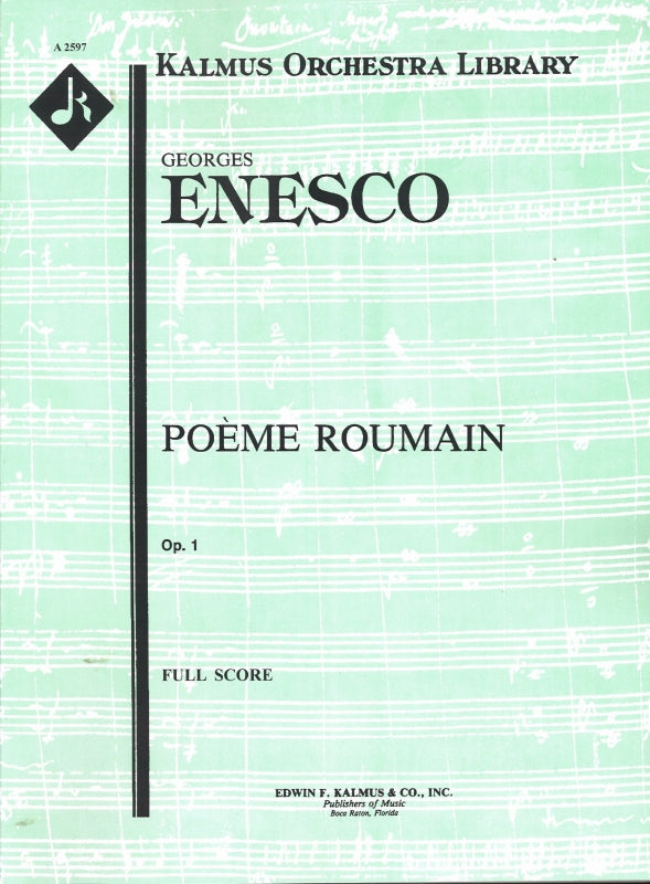 Enescu, Poeme roumain op. 1 Full Score (E.F.Kalmus)