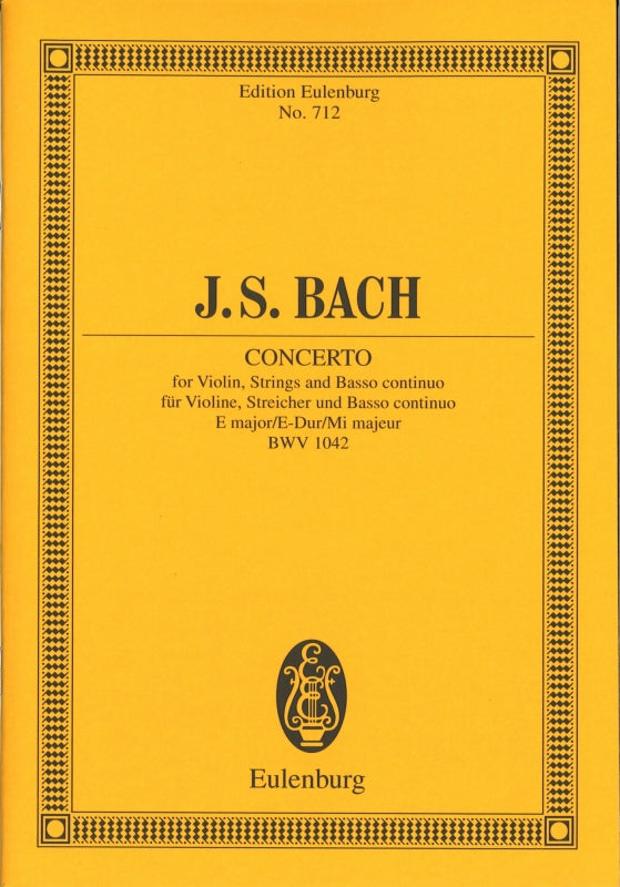 Bach, Concerto BWV 1042 in E (Clarke) (Eulenburg)