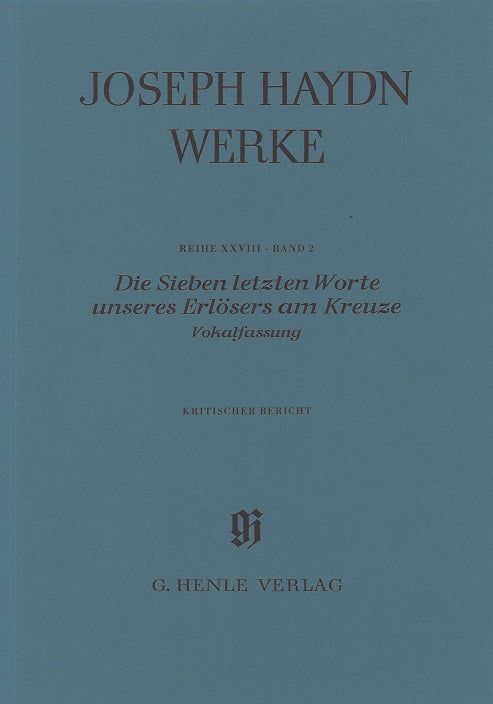 Joseph Haydn Werke 28/2 Krit. Bericht (Henle)