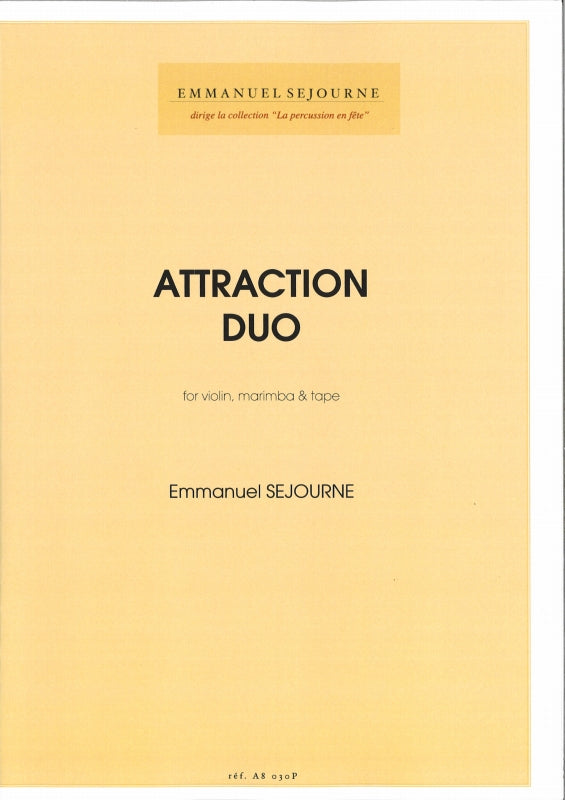 Sejourne, Attraction Duo (Vn,Mar,CD) (Alfonce Production)
