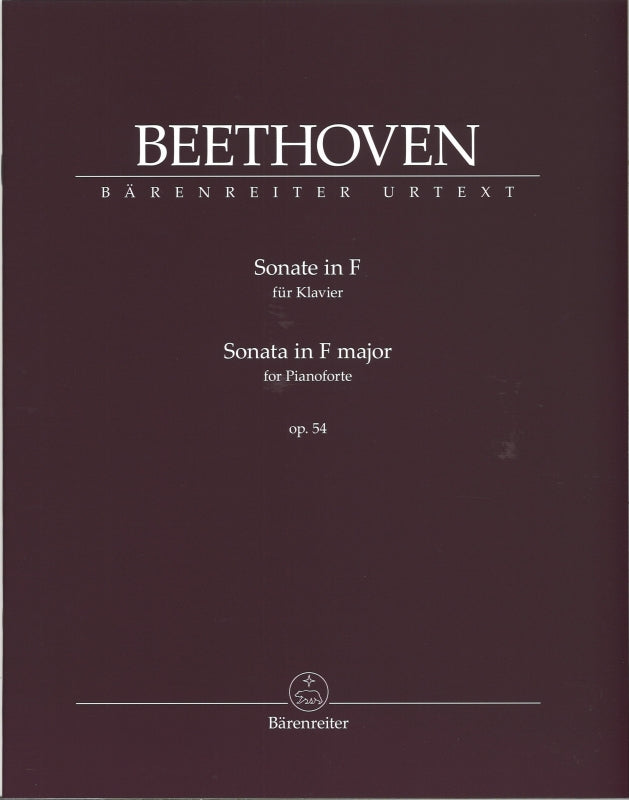 Beethoven, Sonata No.22 op. 54 (Del Mar) (Barenreiter)