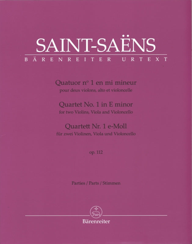 Saint-Saens, String Quartet op. 112 (Barenreiter)