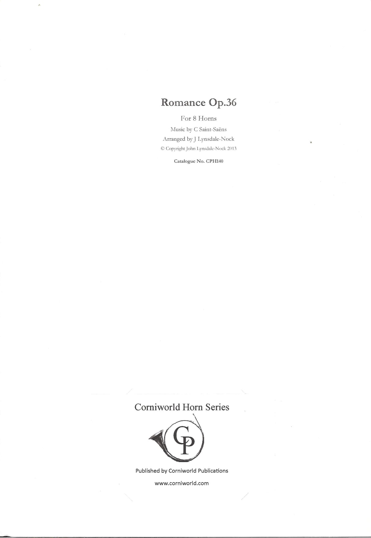 Saint-Saens, Romance op. 36 (8Hn) (Corniworld)