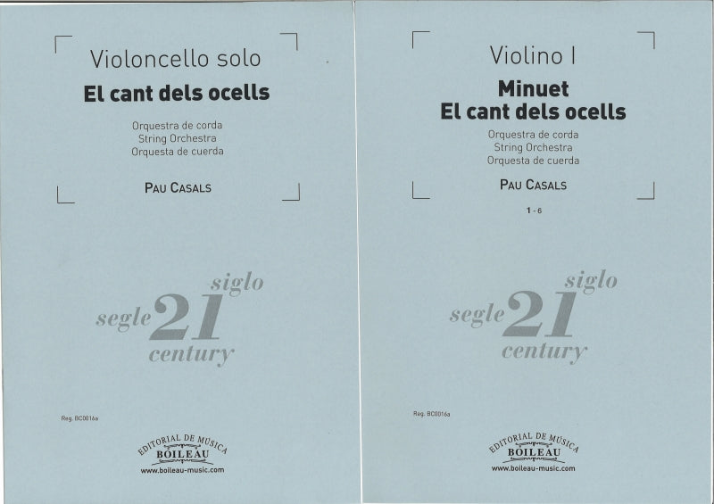 Casals, El cant dels ocells etc. (Parts) (Boileau)