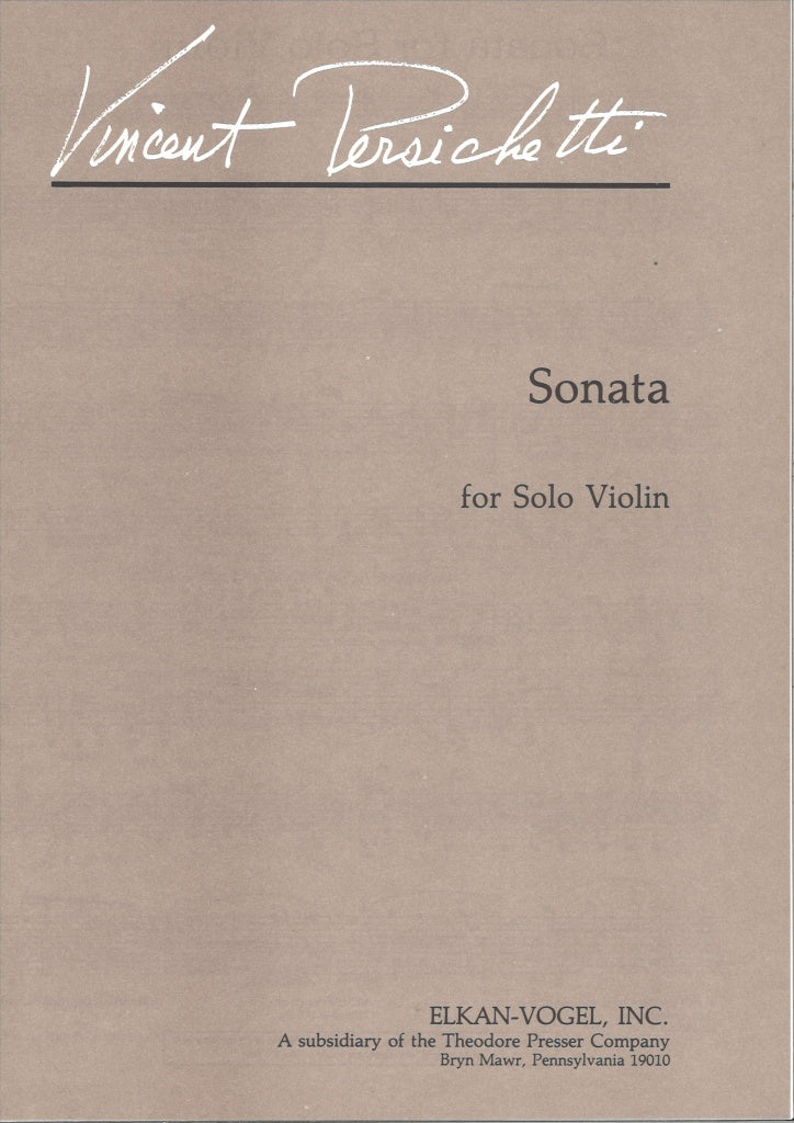Persichetti, Sonata op. 10 (Vn Solo) (Elkan-Vogel)