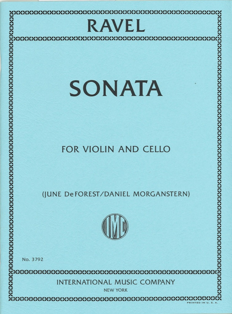Ravel, Sonata for Violin and Cello (IMC)