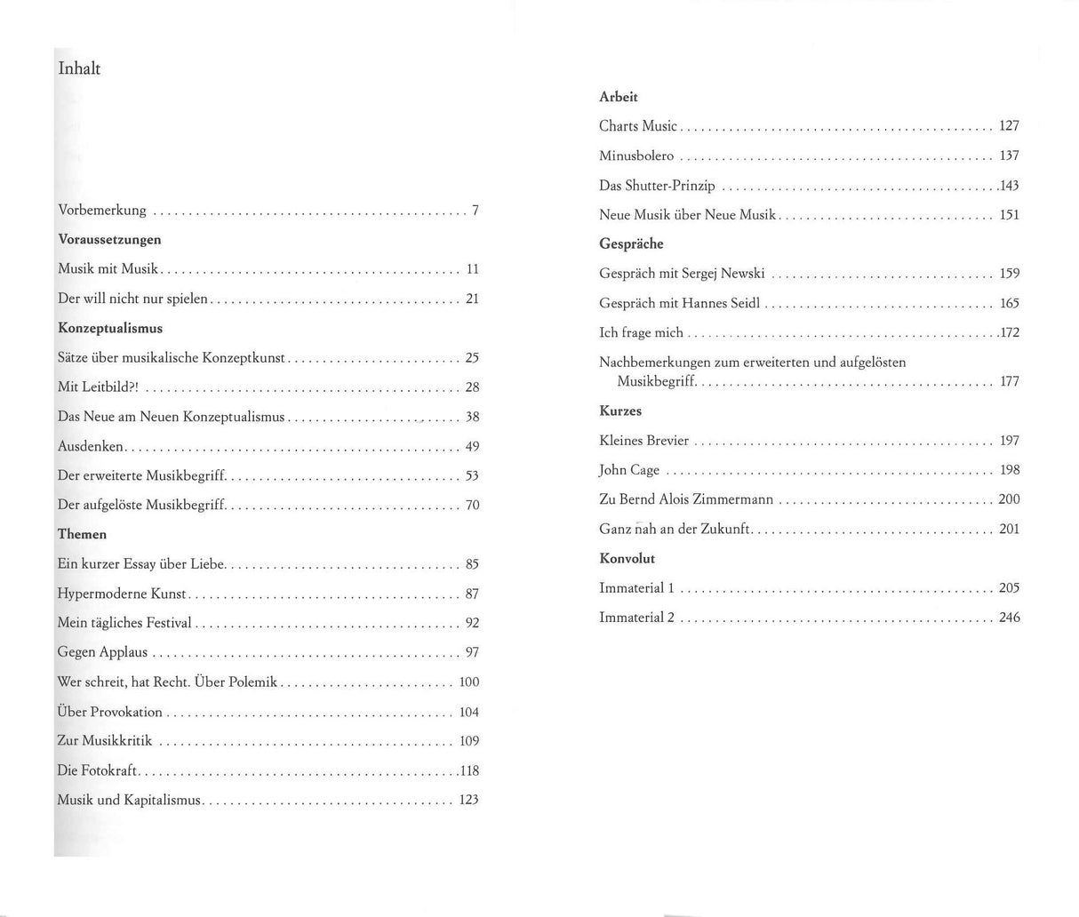 Kreidler, Satze uber musikalische Konzep (Wolke Verlag)