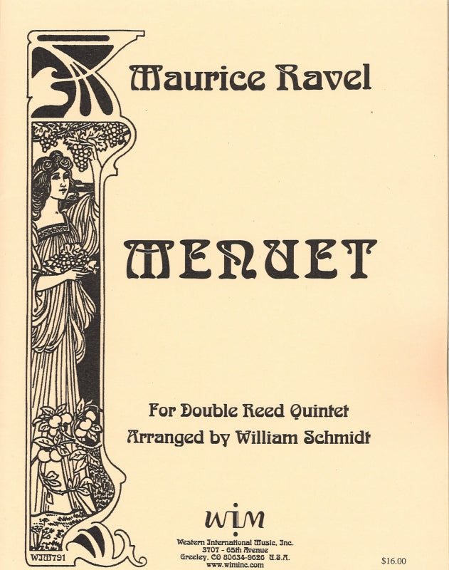Ravel, Menuet (2Ob,EHr,2Bn) (Western International Music)