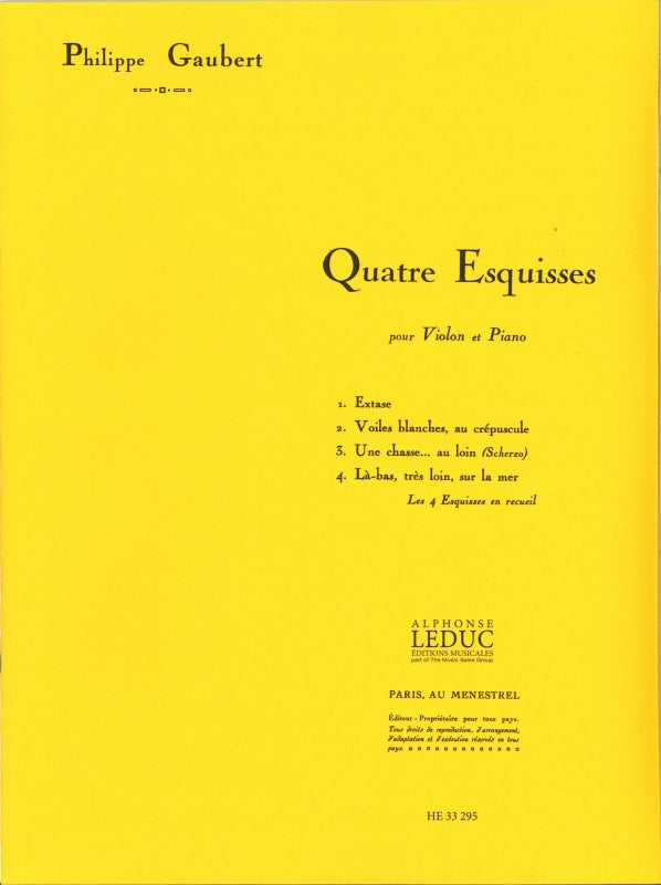Gaubert, 4 Esquisses, 1: Extase (Heugel)