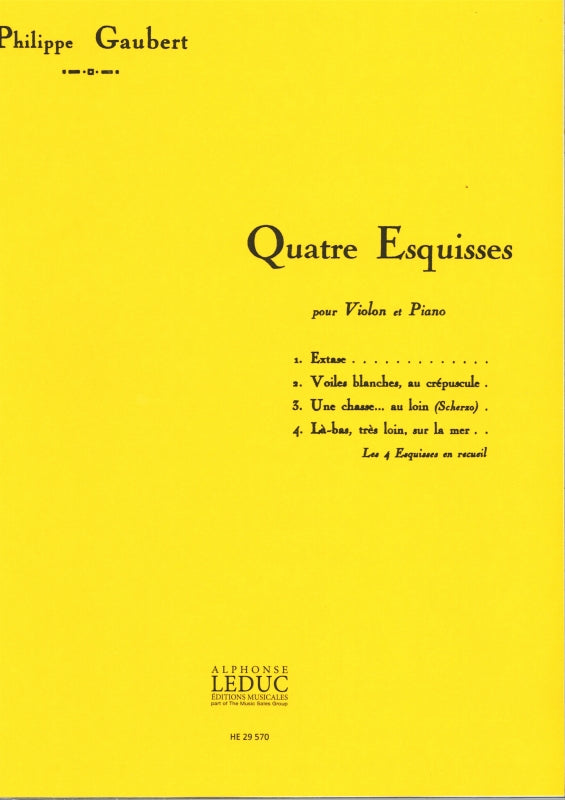 Gaubert, 4 Exquisses, 4: La-bas tres loi (Heugel)