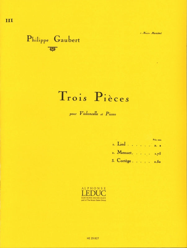 Gaubert, 3 Pieces, 3: Cortege (Heugel)