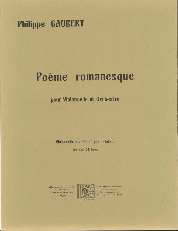Gaubert, Poeme romanesque (Durand)
