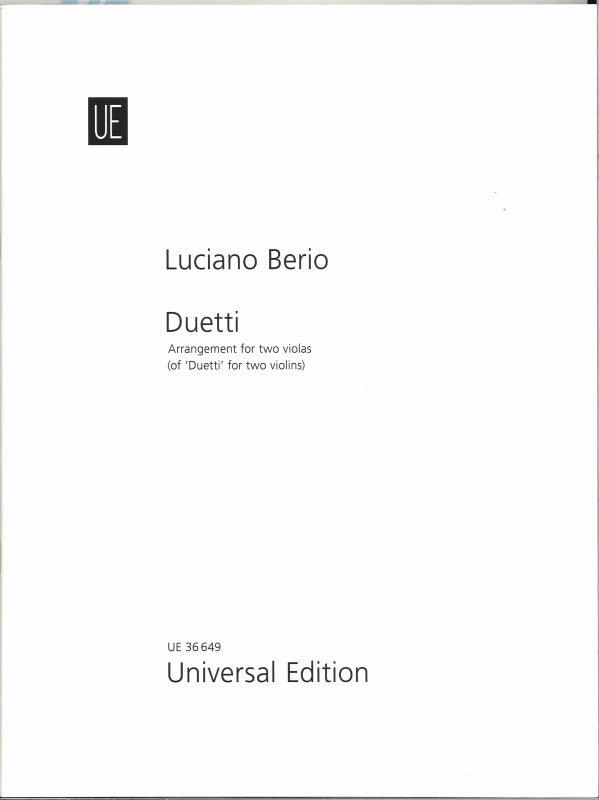 Berio, Duetti, for 2 violas (Universal)
