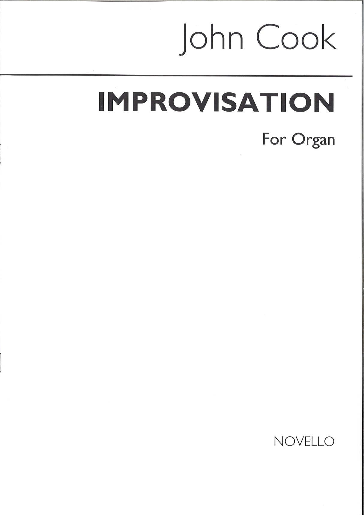 Cook, Improvisation on 'Veni Creator...' (Novello)