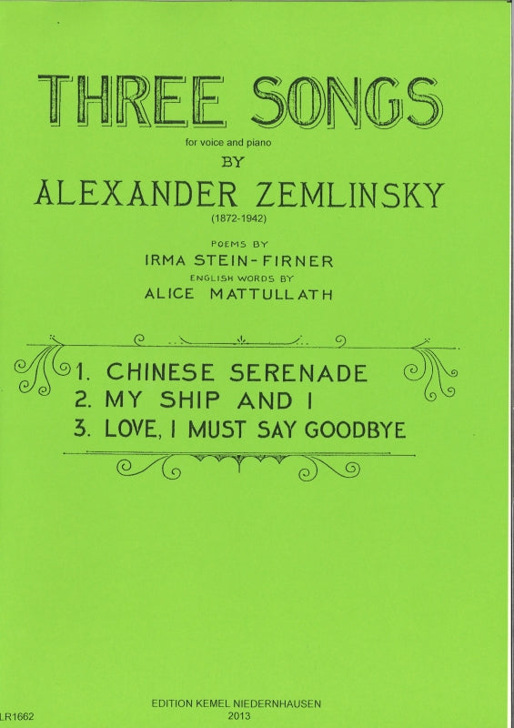 Zemlinsky,A., 3 Songs (Kemel)