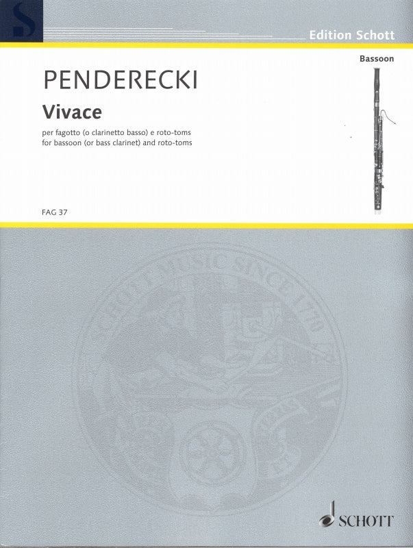 Penderecki, Vivace (Bn/BsCl,Perc) (Schott)