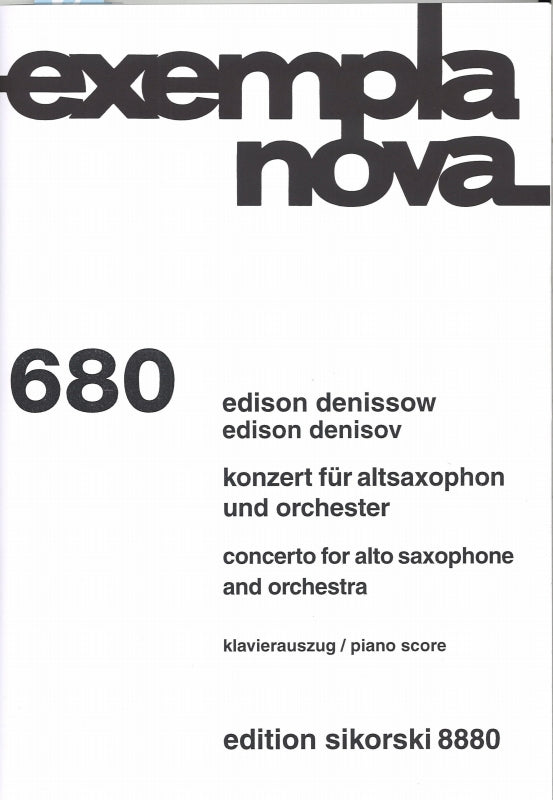 Denisov, Concerto for Alto Saxophone (Sikorski)