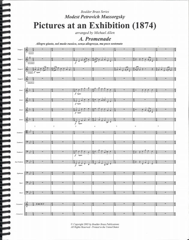 Mussorgsky, Pictures at an Exihibition (Boulder Brass Publications)