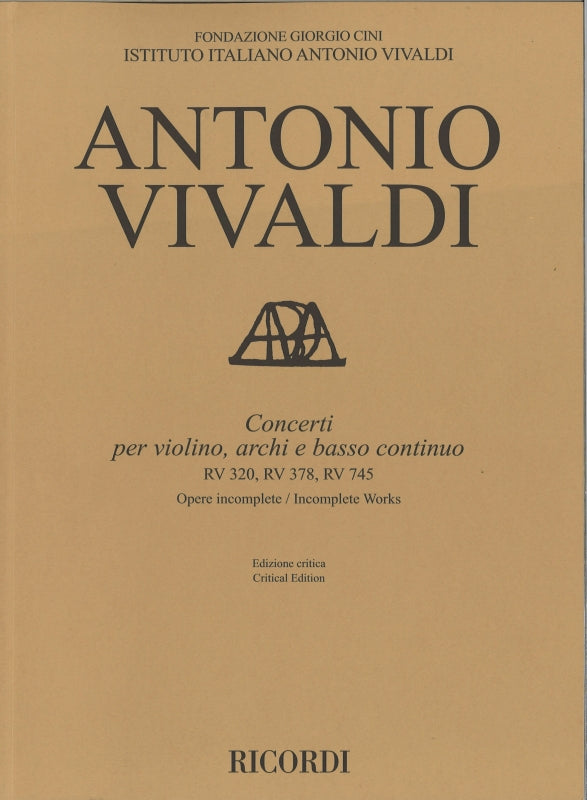 Vivaldi, Concerti RV 320, 378, 745 (Ricordi)