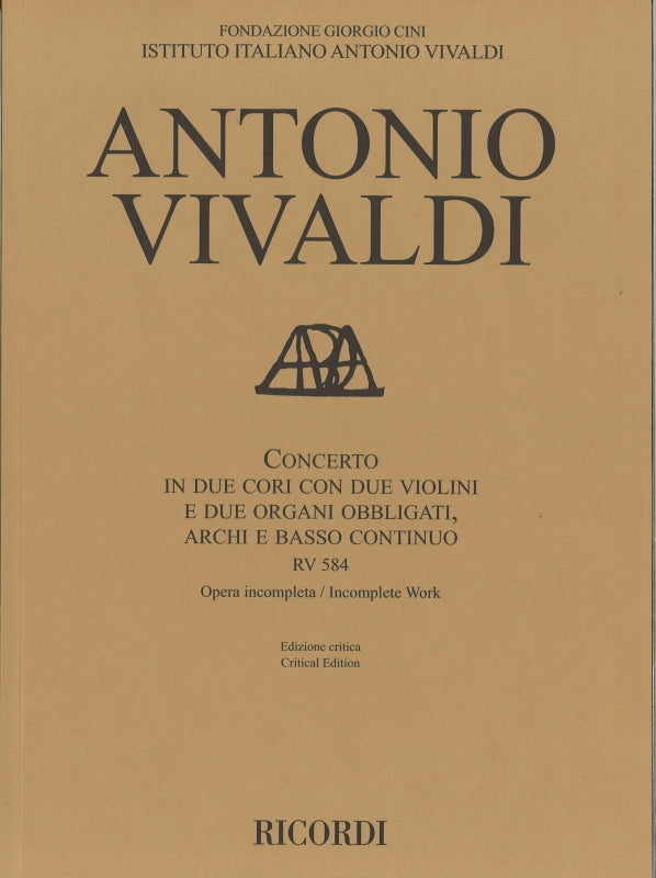 Vivaldi, Concerto RV 584 in 2 cori (Ricordi)