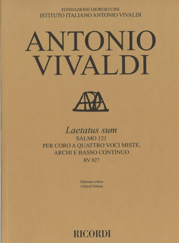 Vivaldi, Laetatus sum RV 827 (Ricordi)