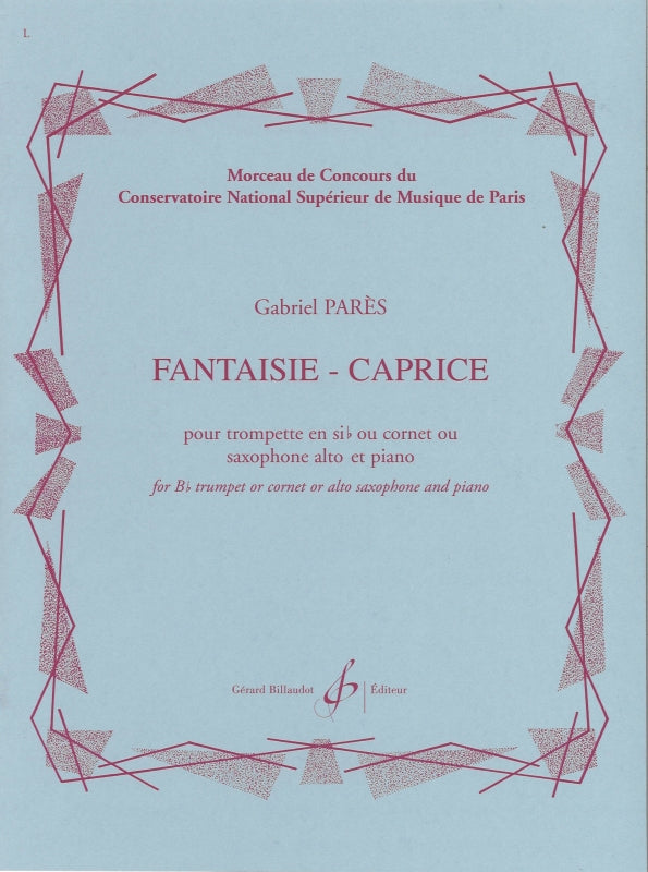 Pares, Fantaisie caprice (ASax,Pf) (Billaudot)
