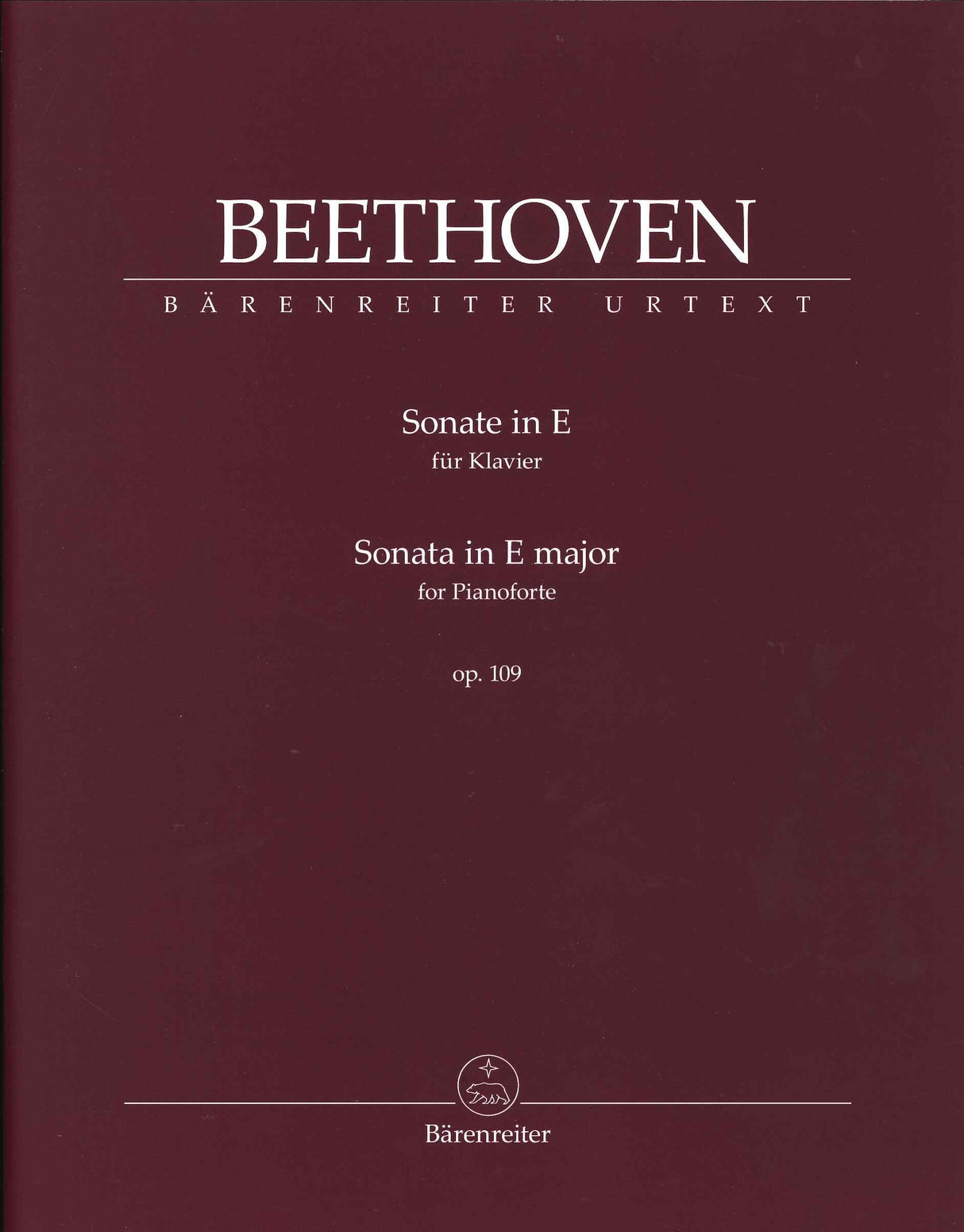 Beethoven, Sonata No.30 op. 109 Del Mar (Barenreiter)