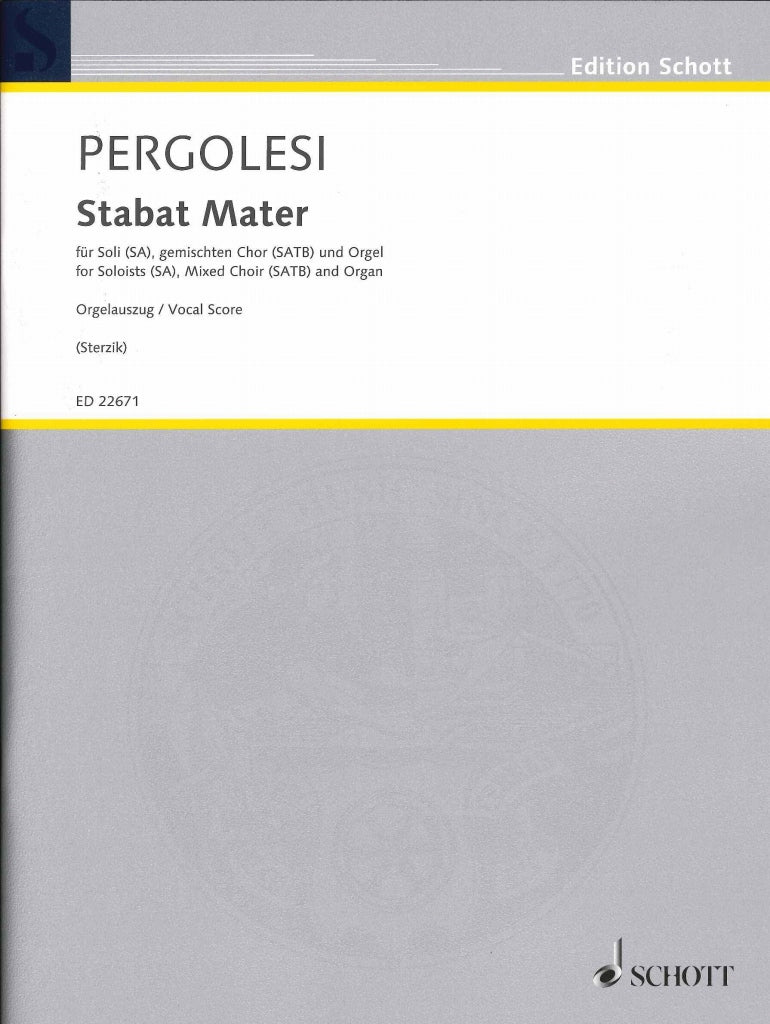 Pergolesi, Stabat mater (SATB,Org) (Schott)