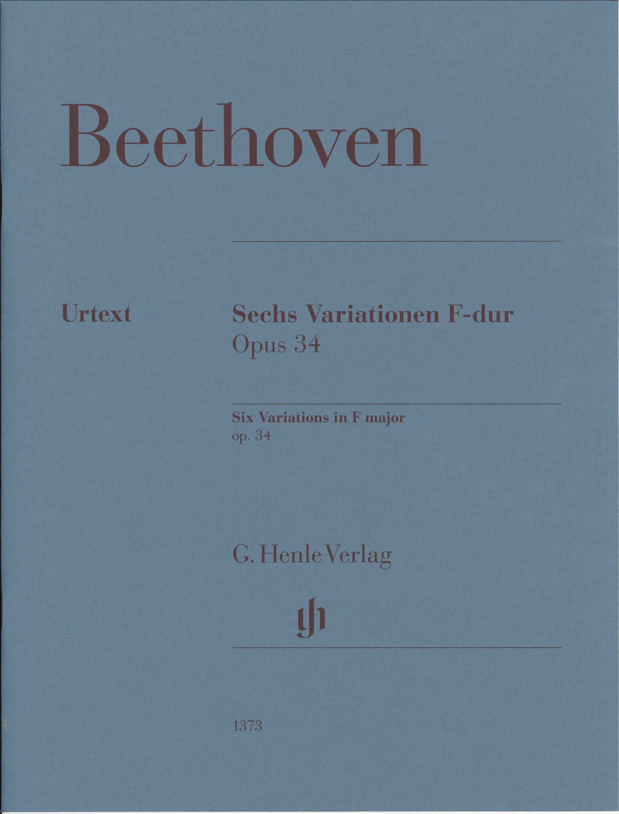Beethoven, 6 Variations op. 34 in F (Henle)