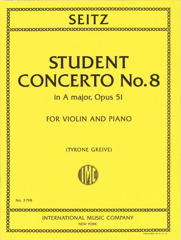 Seitz, Concerto No. 8 in A, op. 51 (IMC)