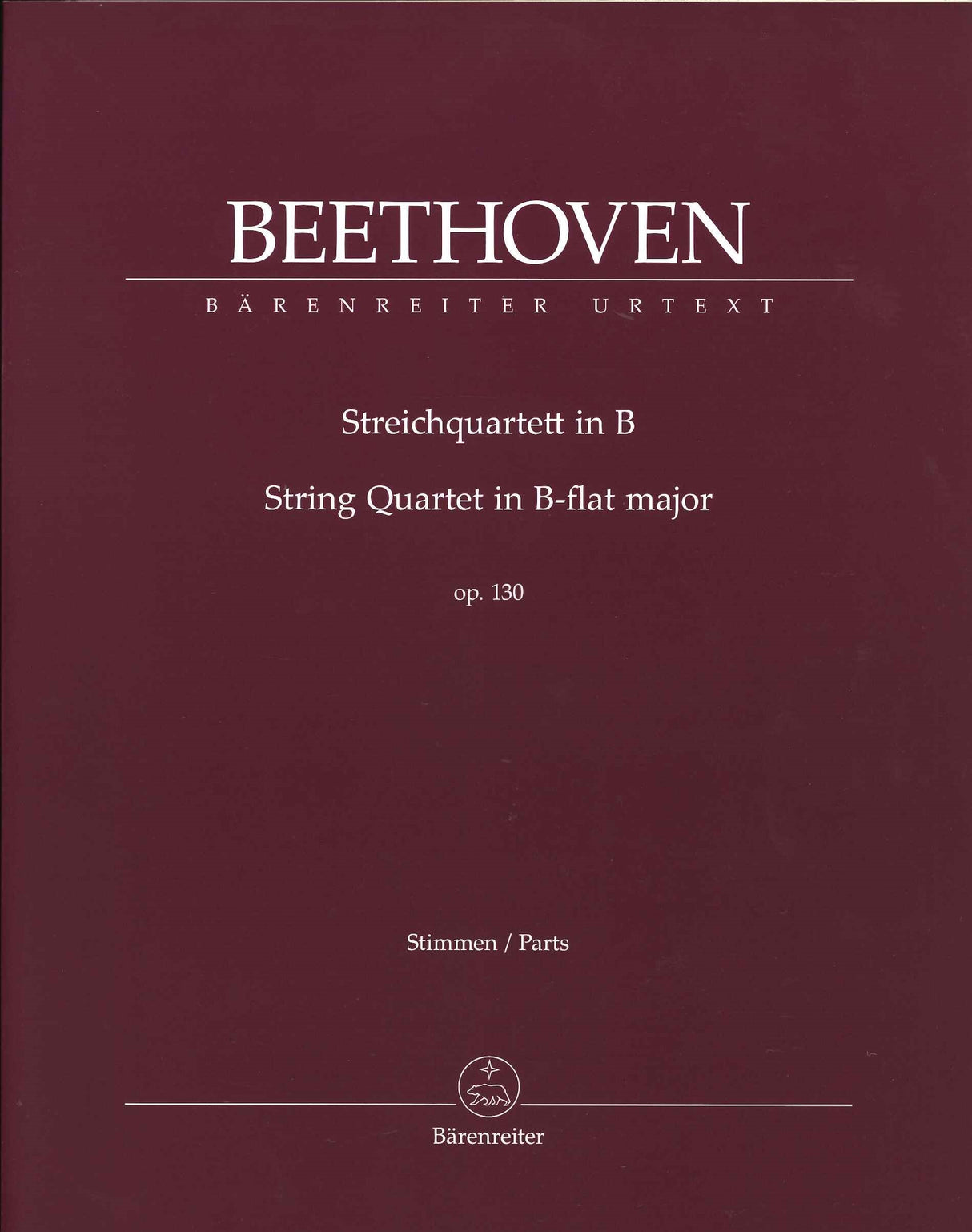 Beethoven, String Quartet op. 130 (Barenreiter)