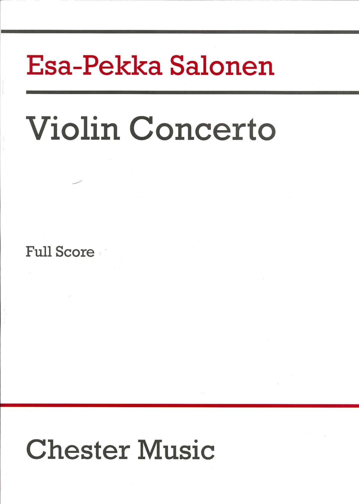 Salonen, Concerto for Violin (2009) (Chester)