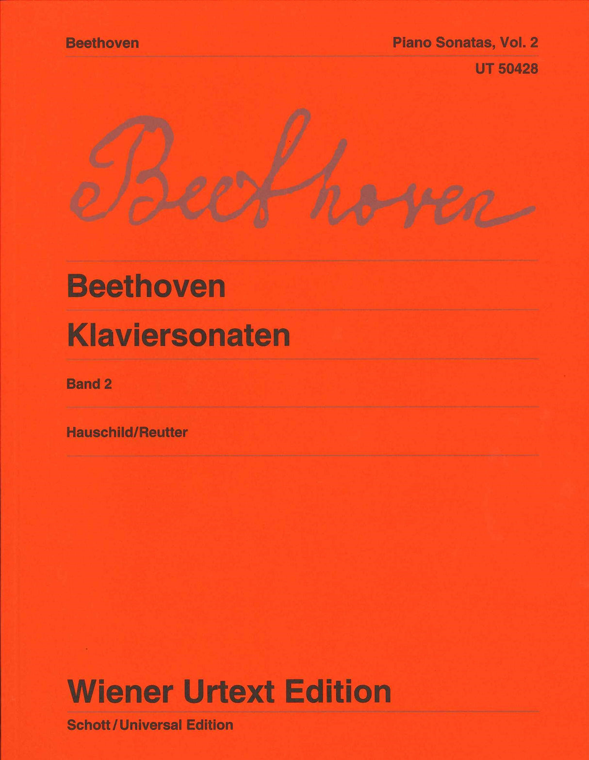 Beethoven, Sonatas 2 (Hauschild/Reutter) (Wiener Urtext Edition)