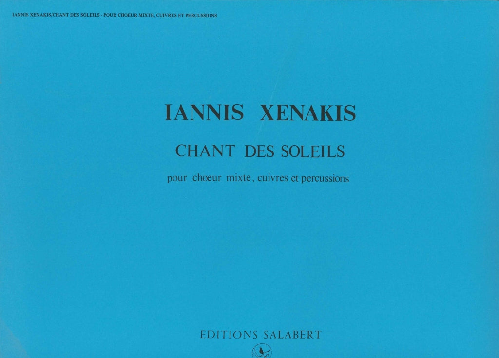 Xenakis, Chant des soleils: Large Score (Salabert)