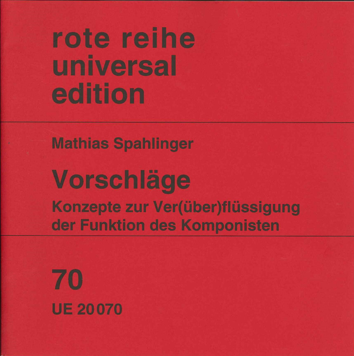 Spahlinger, Vorschlage (Universal)
