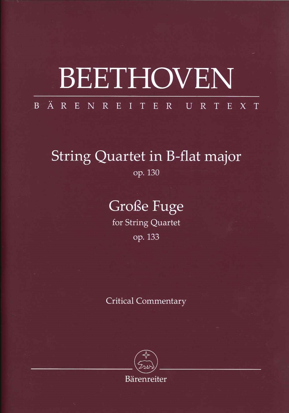 Beethoven, String Quartet op. 130 Report (Barenreiter)