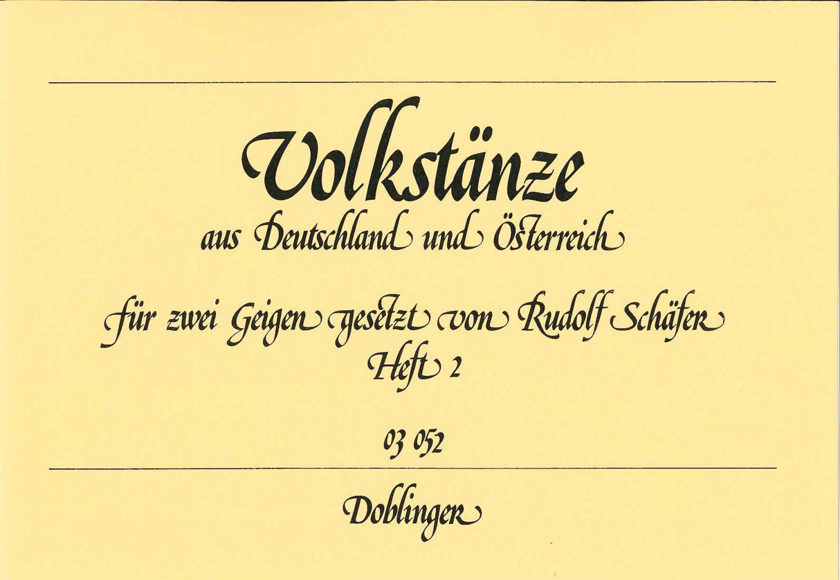 Volkstanze aus Deutschland & Osterr. 2 (Doblinger)