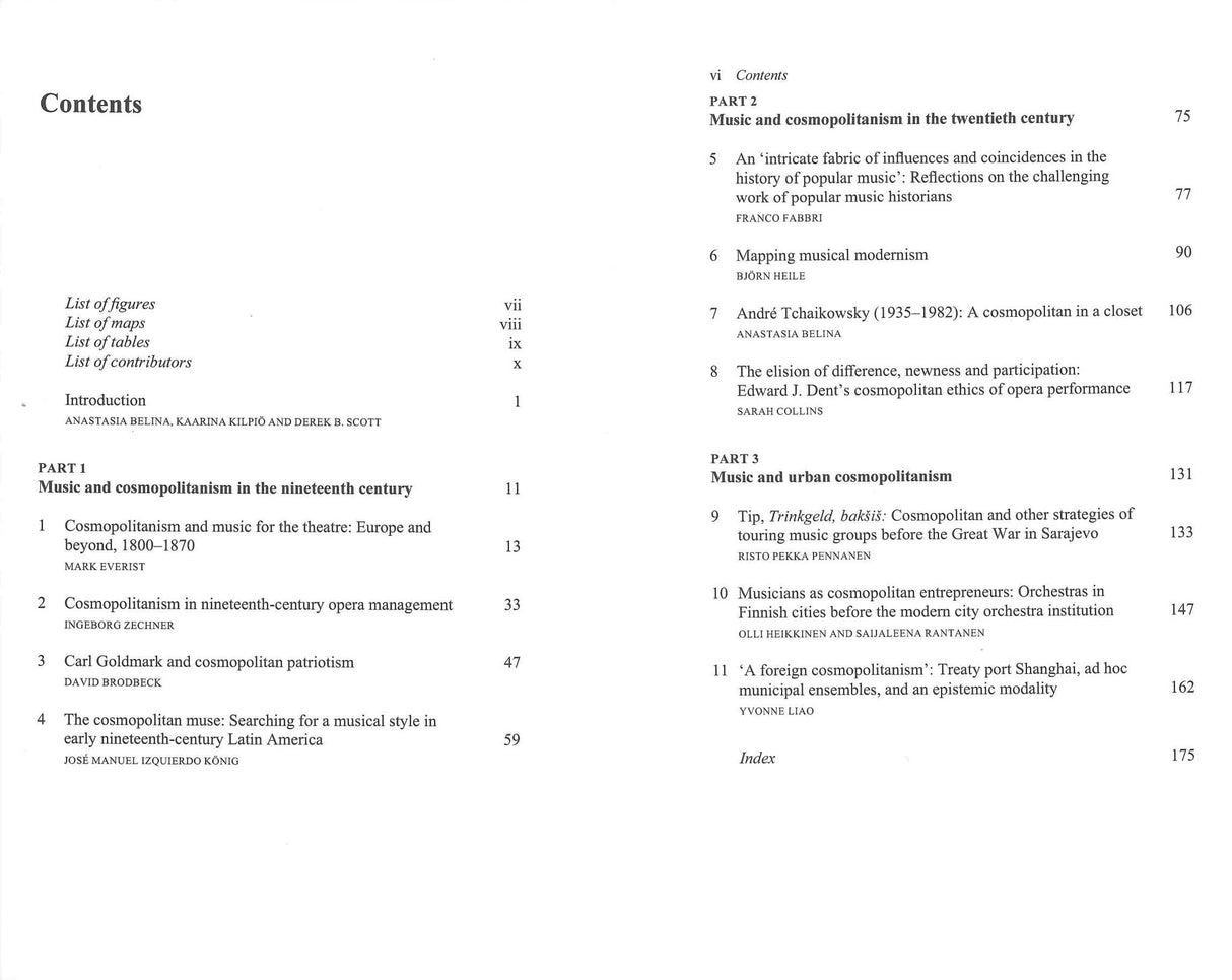 Music History and Cosmopolitanism (Routledge)