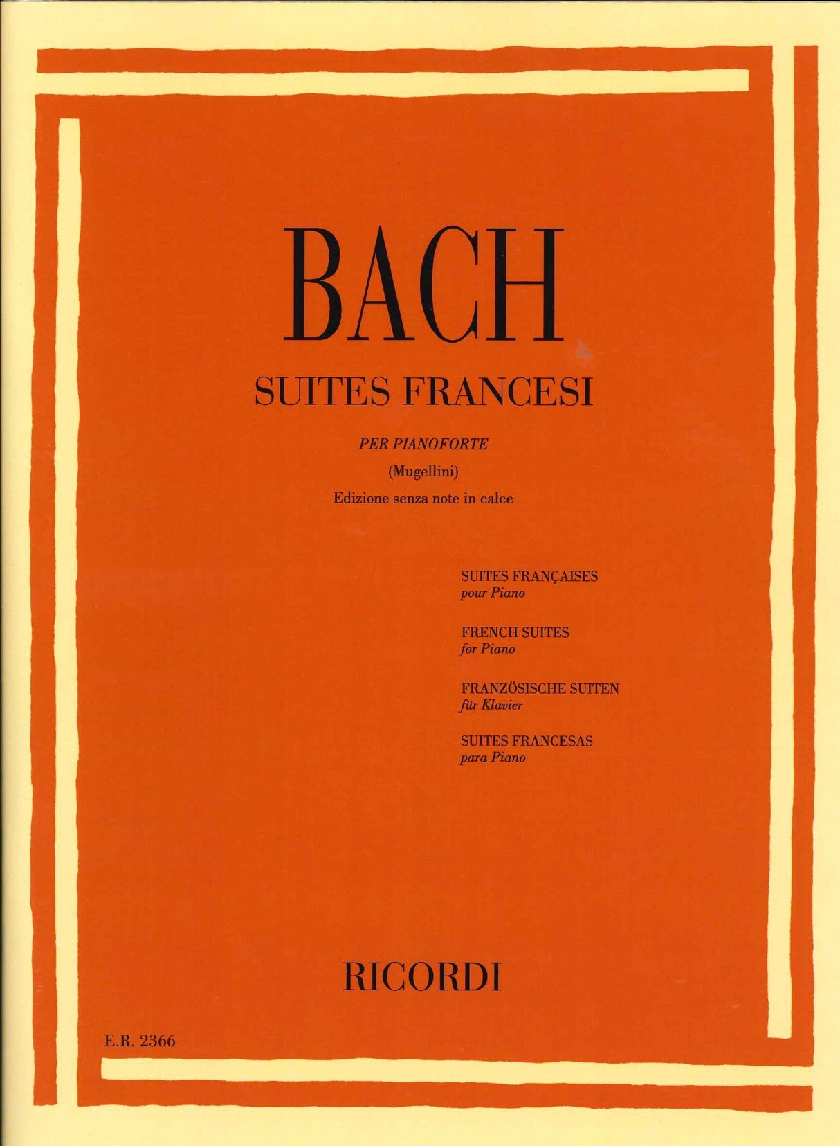 Bach, Suites francesi (Mugellini) (Ricordi)