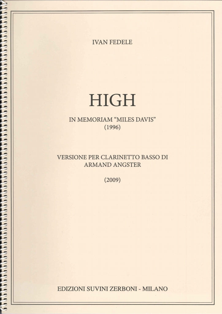 Fedele, High: In Memoriam 'Miles Davis' (Suvini Zerboni)