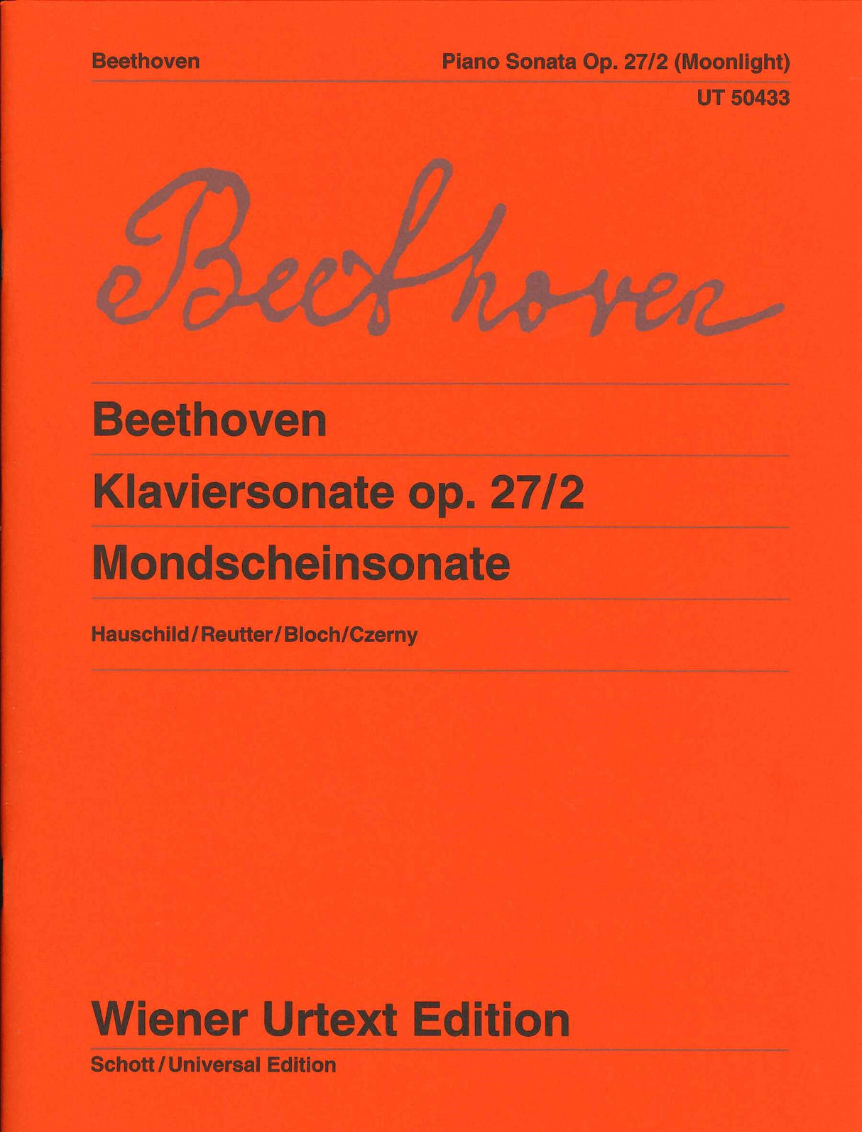 Beethoven, Sonata No. 14 'Moonlight' (Wiener Urtext Edition)
