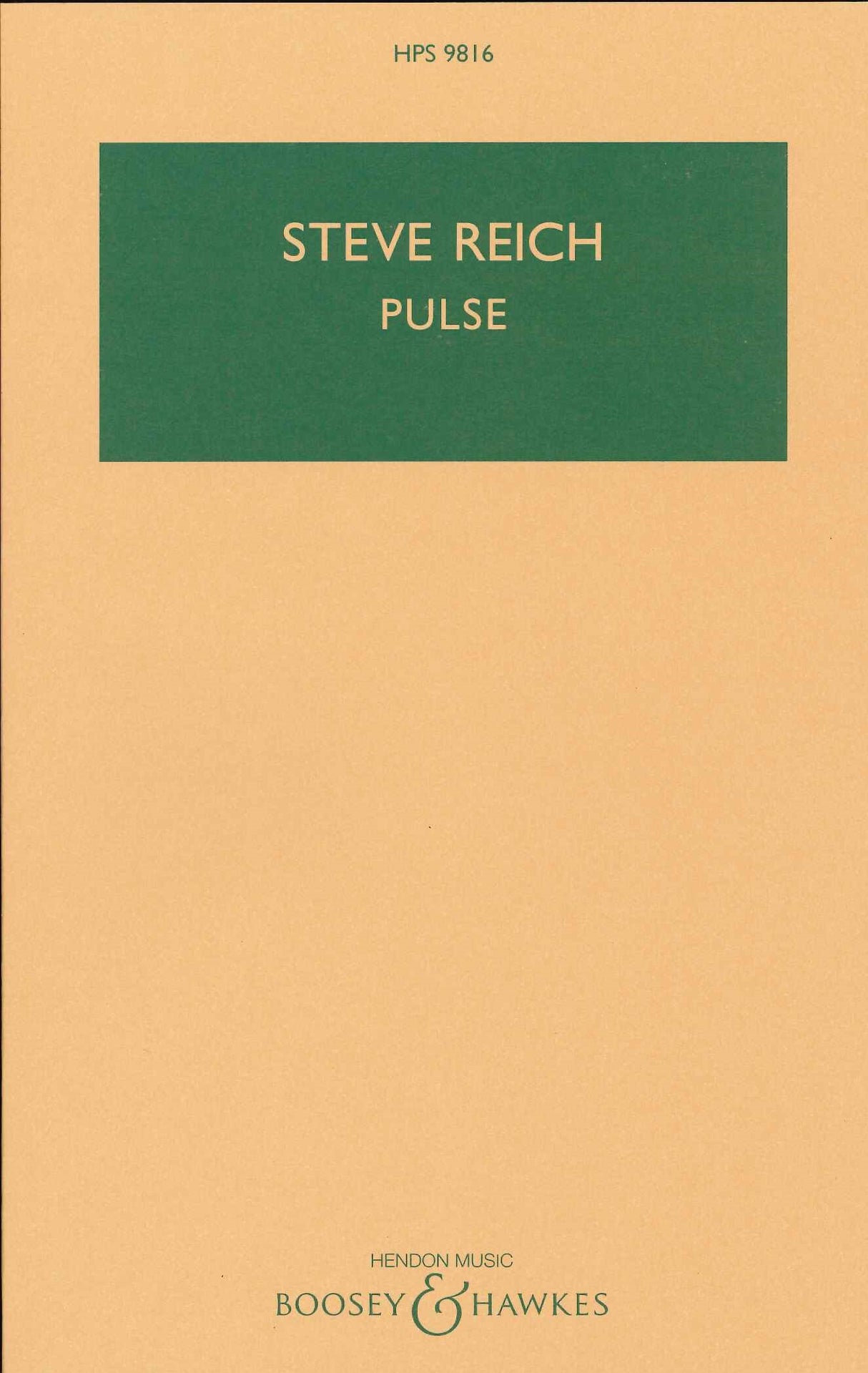 Reich, Pulse (2015) (Boosey)