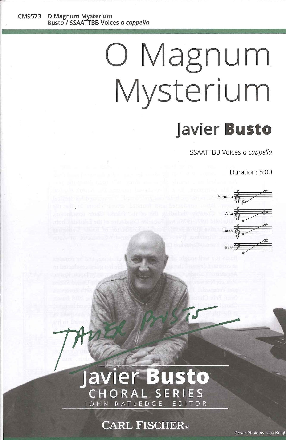 Busto, O magnum mysterium: SSAATTBB (Carl Fischer)
