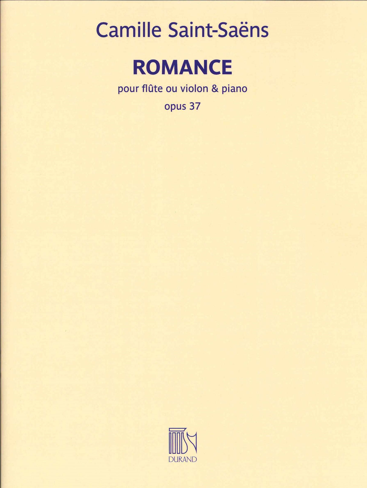 Saint-Saens, Romance op. 37 in Db (Durand)