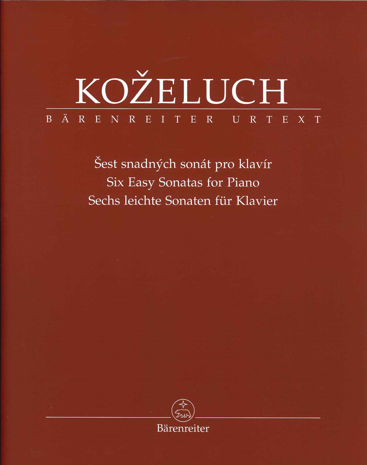 Kozeluch, 6 Easy Sonatas (Hogwood) (Barenreiter)
