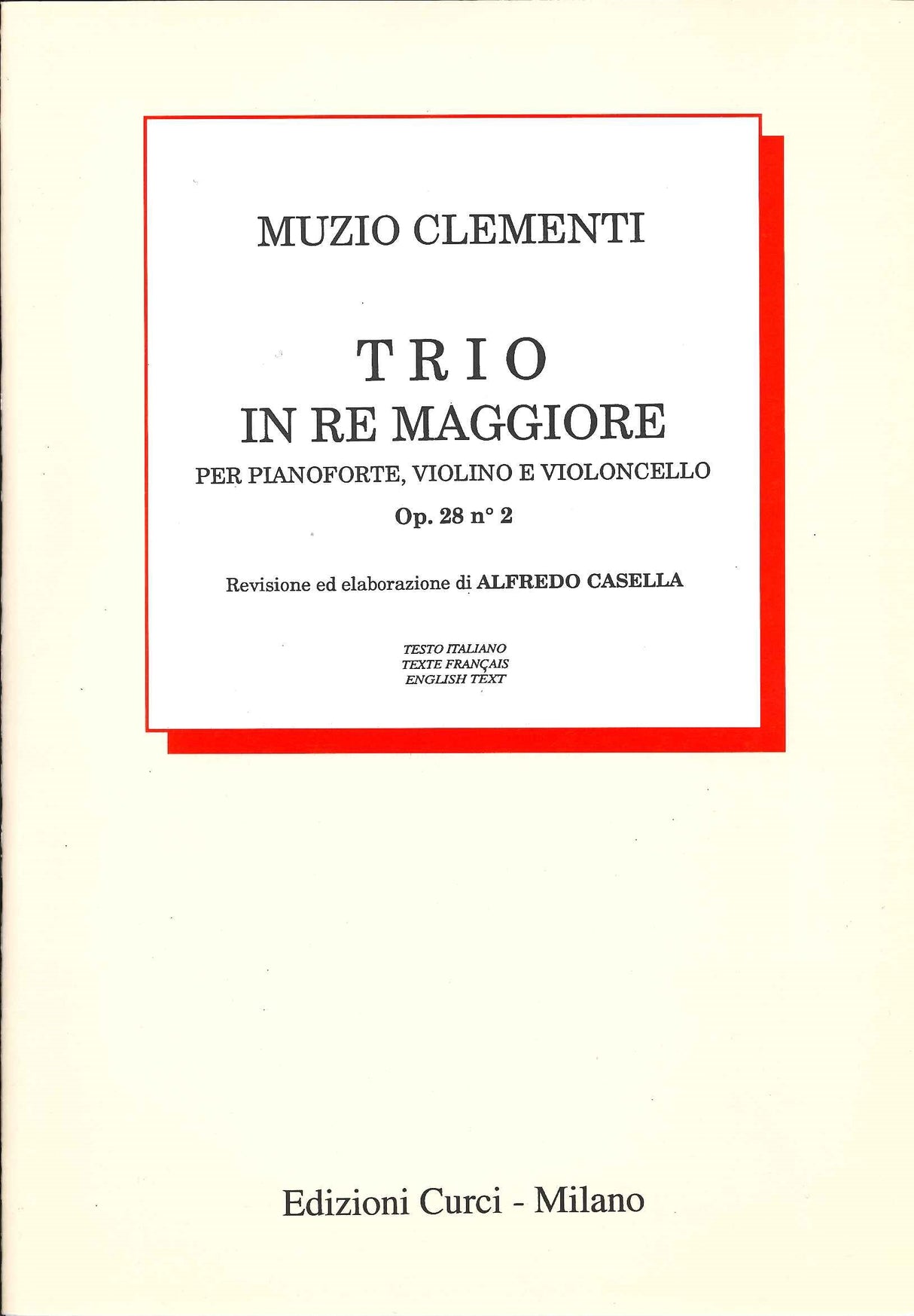 Clementi, Trio op. 28/2 in D (Curci)