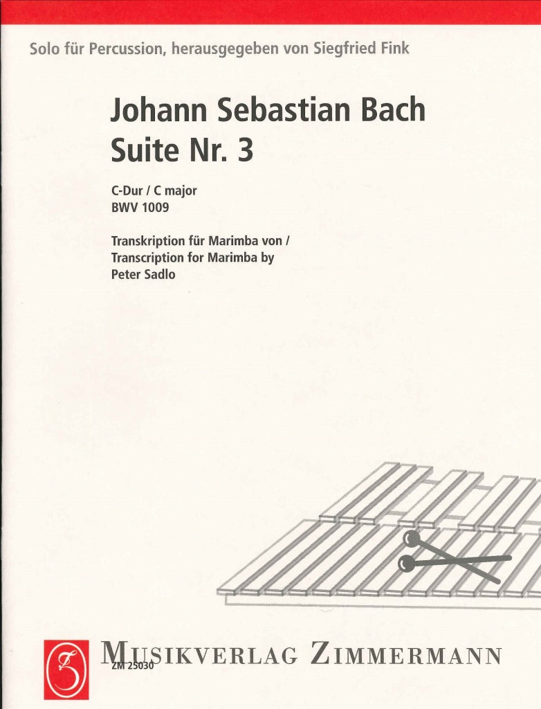 Bach, Suite No. 3 in C BWV 1009 (Marimba (Zimmermann)