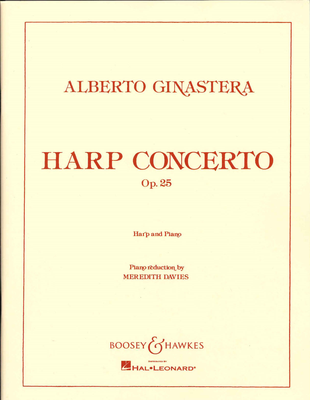Ginastera, Concerto op. 25 (Harp,Pf) (Boosey)