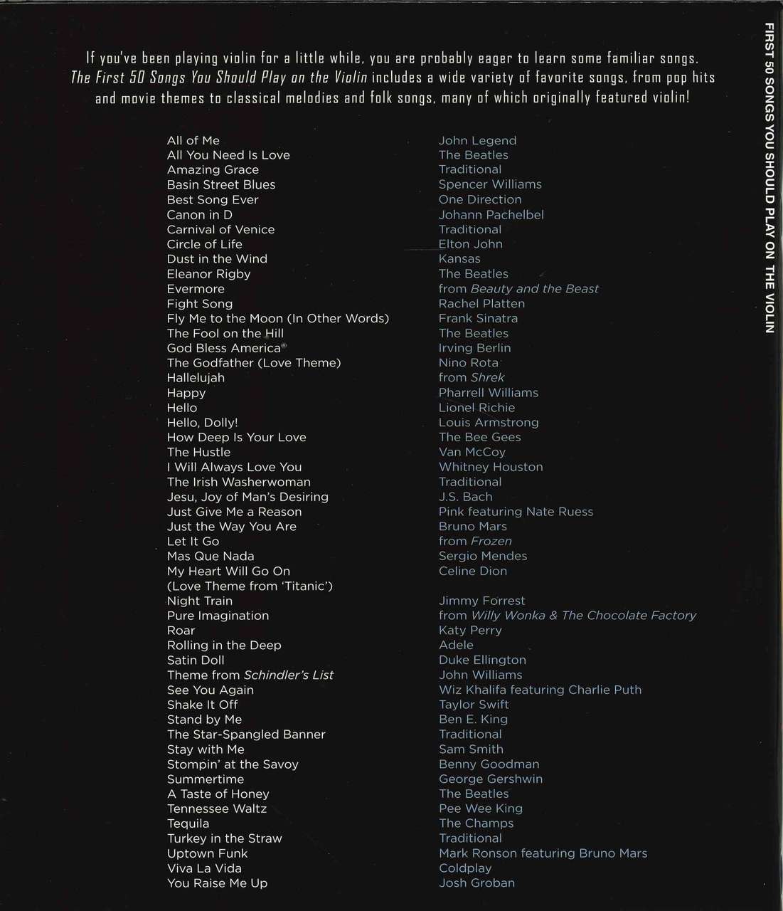First 50 Songs You Should Play on Violin (Hal Leonard)